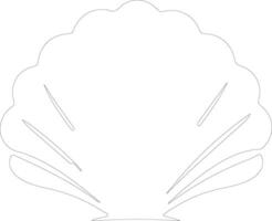 clam outline silhouette vector