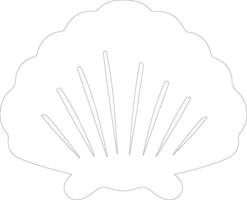 clam outline silhouette vector