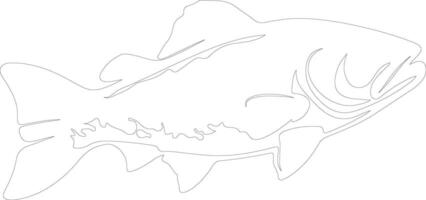 cod outline silhouette vector