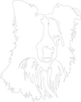 Collie  outline silhouette vector