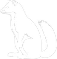 coati outline silhouette vector