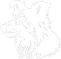 Collie  outline silhouette vector