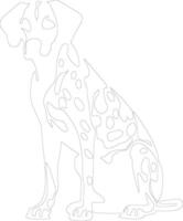 Dalmatian outline silhouette vector