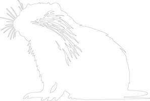 coypu outline silhouette vector