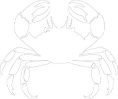 crab outline silhouette vector