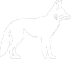 coyote contorno silueta vector