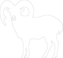 dallsheep outline silhouette vector