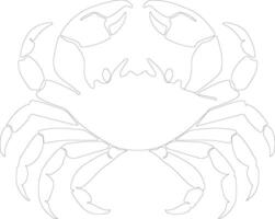 crab outline silhouette vector