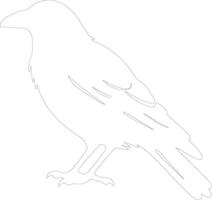 crow outline silhouette vector