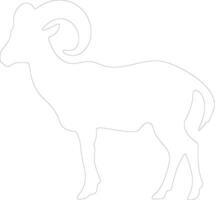 dallsheep outline silhouette vector