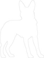 dingo outline silhouette vector