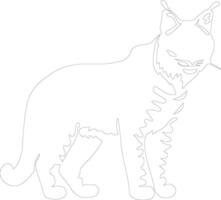 bobcat outline silhouette vector