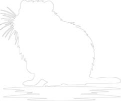 coypu outline silhouette vector