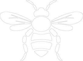 bumblebee outline silhouette vector