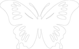 butterfly outline silhouette vector