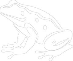 bullfrog outline silhouette vector