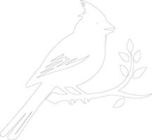 cardinal outline silhouette vector