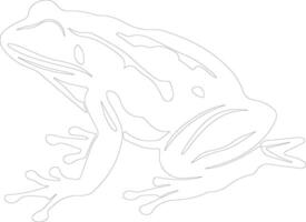 frog   outline silhouette vector