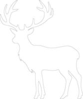 caribou outline silhouette vector