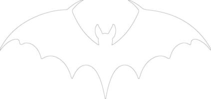 fruit bat   outline silhouette vector