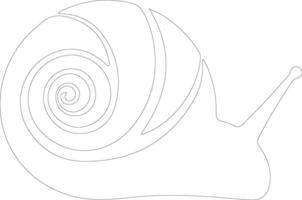 gastropod   outline silhouette vector