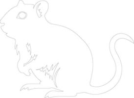 gerbil    outline silhouette vector