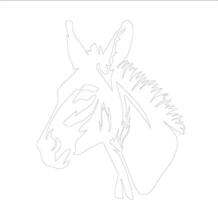 donkey    outline silhouette vector