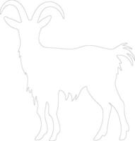 goat    outline silhouette vector