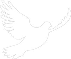 dove   outline silhouette vector