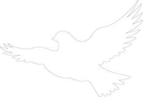 dove   outline silhouette vector