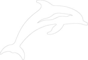 dolphin bottlenose   outline silhouette vector