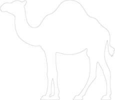 dromedary   outline silhouette vector