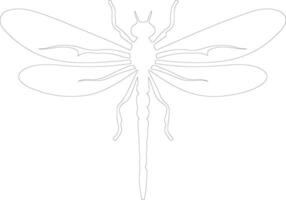dragonfly    outline silhouette vector