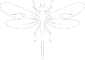 dragonfly    outline silhouette vector