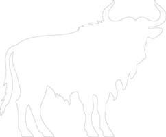 gnu    outline silhouette vector
