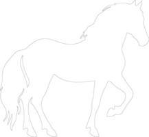 caballo contorno silueta vector