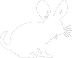 jerboa  outline silhouette vector