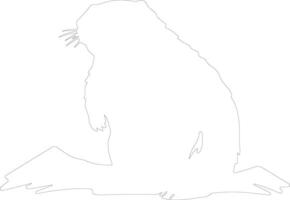 groundhog  outline silhouette vector