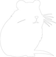 hamster  outline silhouette vector