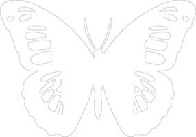 monarch butterfly  outline silhouette vector