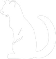 mink  outline silhouette vector