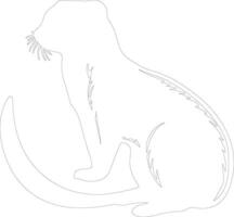 mongoose  outline silhouette vector