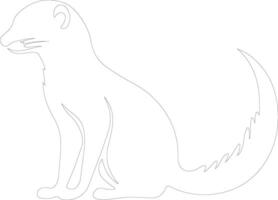 mongoose  outline silhouette vector