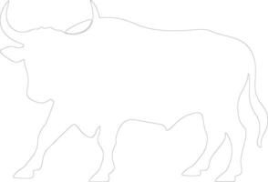 ox  outline silhouette vector