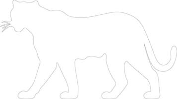 panther outline silhouette vector