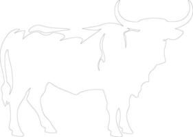 ox  outline silhouette vector