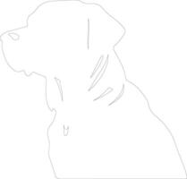 Labrador retriever  outline silhouette vector