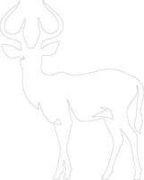 Kudu  outline silhouette vector