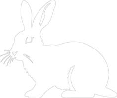 lagomorph  outline silhouette vector