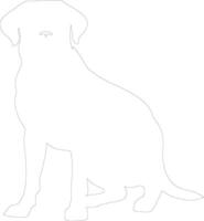 Labrador retriever  outline silhouette vector